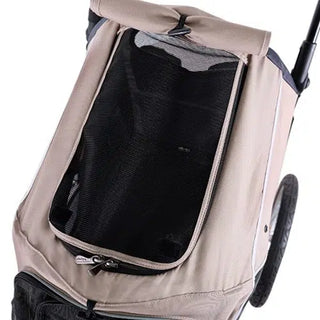 Ibiyaya Happy Pet Bike Trailer/Jogger 2.0 Foldable Pet Stroller - Latte | Henlo Pets