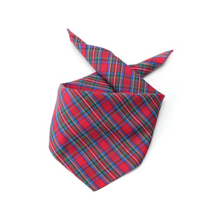 Grandma Annie Sewing Tartan Bandana | Henlo Pets