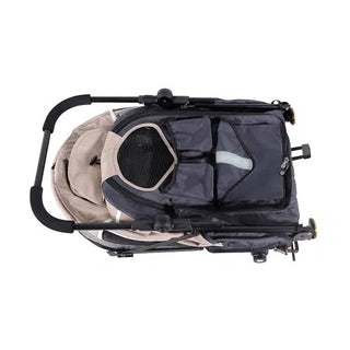 Ibiyaya Happy Pet Bike Trailer/Jogger 2.0 Foldable Pet Stroller - Latte | Henlo Pets