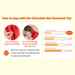 Bite Me Chocolate Bar Nose Work Toy | Henlo Pets