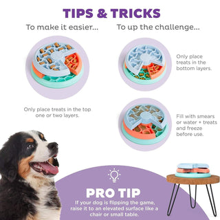 Nina Ottosson Puppy Lickin' Layers Slow Food Dog Bowl | Henlo Pets