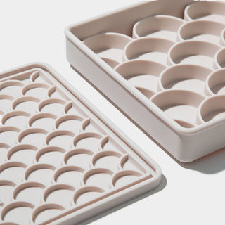 Dogged 3-in-1 Fish Scale Slow Feeder Bowl - Sand | Henlo Pets