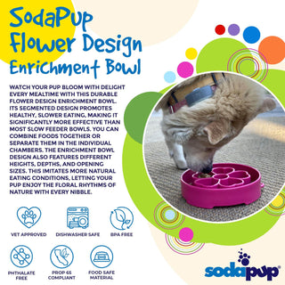 SodaPup Flower Design eBowl Slow Feeder | Henlo Pets