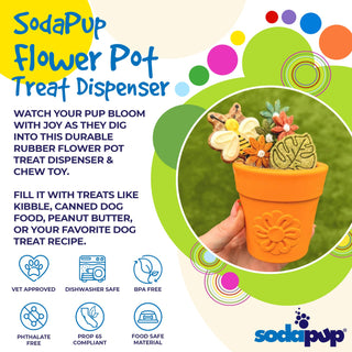 SodaPup Flower Pot Durable Treat Dispenser & Toy | Henlo Pets