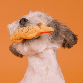 Bacon Taiyaki Fish Pastry Plush Dog Toy | Henlo Pets