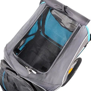 Ibiyaya Happy Pet Bike Trailer/Jogger 2.0 Foldable Pet Stroller - Blue | Henlo Pets
