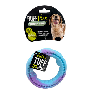Ruff Play Dental Fun Foam Dental Wheel Dog Toy Small | Henlo Pets
