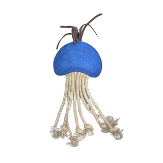 Georgie Paws Joe Jellyfish Leather Rope Dog Toy | Henlo Pets