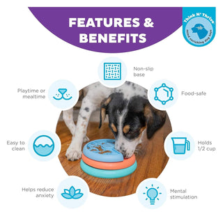 Nina Ottosson Puppy Lickin' Layers Slow Food Dog Bowl | Henlo Pets