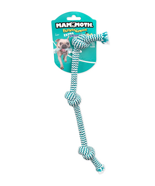 Mammoth Flossy Chews Extra Fresh 3 Knot Tug Rope Toy | Henlo Pets