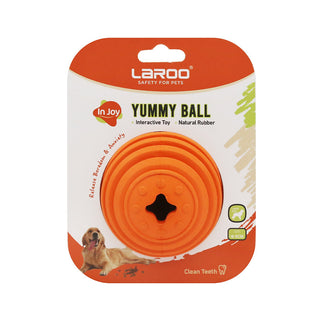 Laroo Yummy Ball Treat Dispenser Toy Orange | Henlo Pets