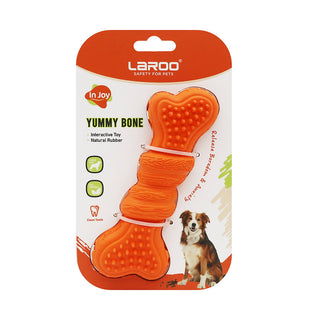 Laroo Yummy Bone Treat Dispenser Toy Orange | Henlo Pets