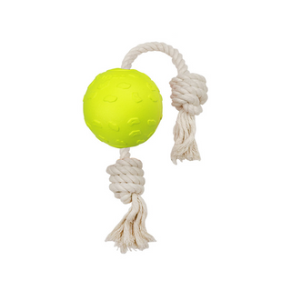 Laroo Ball on Rope Interactive Tug Dog Toy Lime | Henlo Pets