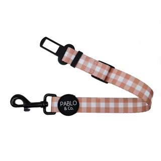 Pablo & Co Chocolate Gingham Car Restraint | Henlo Pets