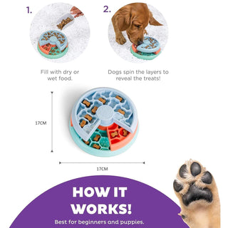Nina Ottosson Puppy Lickin' Layers Slow Food Dog Bowl | Henlo Pets