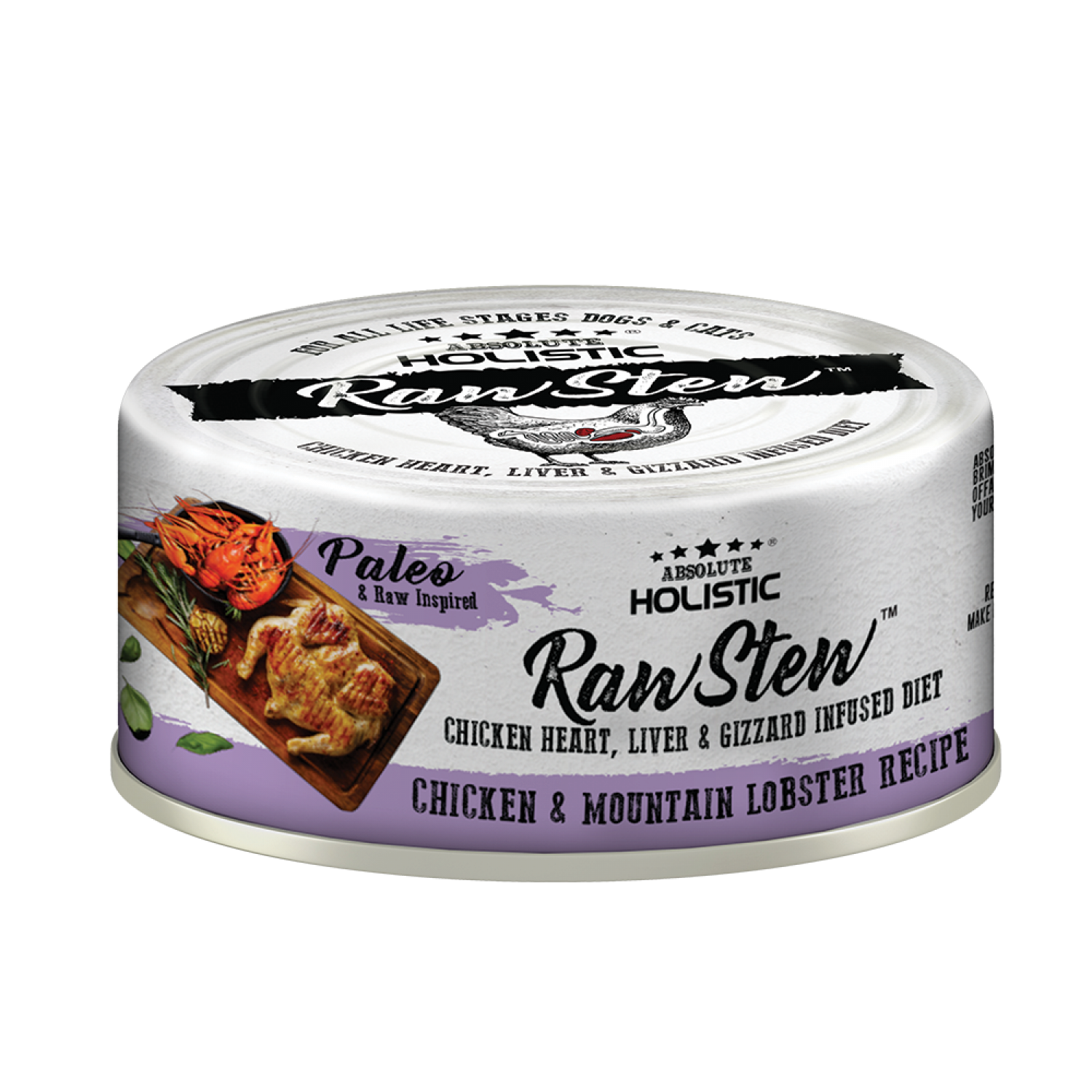 Absolute Holistic - Raw Stew Chicken &amp; Mountain Lobster (2x80g) - Henlo Pets
