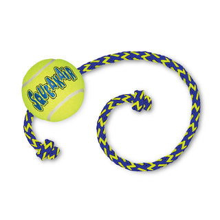 KONG AirDog Squeaker Ball with Rope Dog Toy | Henlo Pets