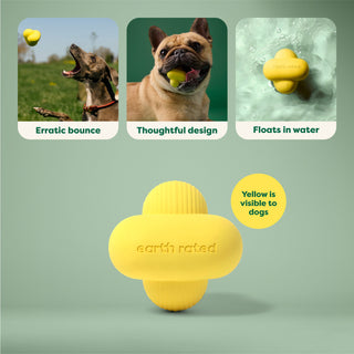 Earth Rated Natural Rubber Fetch Dog Toy | Henlo Pets