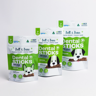Bell & Bone Chicken, Mint and Seaweed Dog Dental Sticks | Henlo Pets