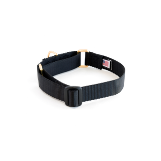 Dog + Bone Martingale Collar Black & Black | Henlo Pets