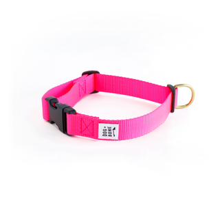 Dog + Bone Snap Collar - Hot Pink | Henlo Pets