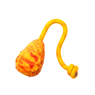 RUFFWEAR Huck-a-Cone Rubber Tug Dog Toy Salamander Orange | Henlo Pets
