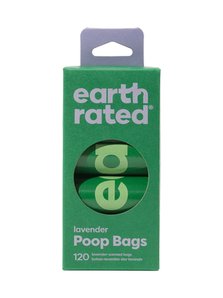 Earth Rated Biodegradable Poop Bag Refill Rolls 120 Bags Lavender | Henlo Pets