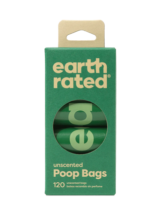 Earth Rated Biodegradable Poop Bag Refill Rolls 120 Bags Unscented | Henlo Pets