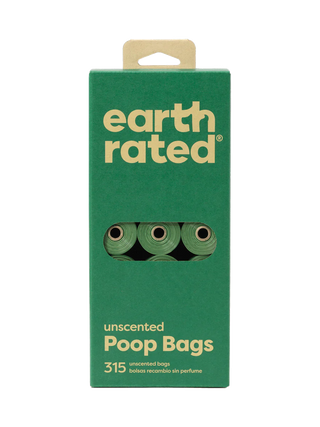 Earth Rated Biodegradable Poop Bag Refill Rolls 315 Bags Unscented | Henlo Pets