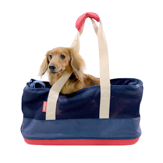 Ibiyaya Lightweight Tote Pet Carrier with Hardshell Base Navy | Henlo Pets