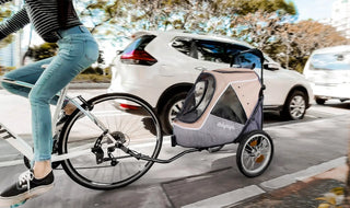 Ibiyaya Happy Pet Bike Trailer/Jogger 2.0 Foldable Pet Stroller - Blue | Henlo Pets