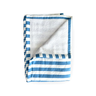 The Paws Cotton Dog Towel - Cabana Blue | Henlo Pets