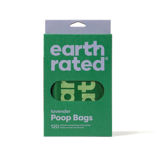 Earth Rated Biodegradable Single Roll Tie Handle Bags 120 Bags Lavender | Henlo Pets