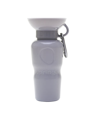 Springer Pets Classic Dog Travel Water Bottle Grey | Henlo Pets