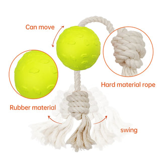 Laroo Ball on Rope Interactive Tug Dog Toy | Henlo Pets