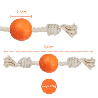 Laroo Ball on Rope Interactive Tug Dog Toy | Henlo Pets