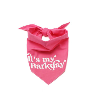 The Paws Barkday Bandana - Pink | Henlo Pets