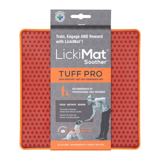 LickiMat Soother Tuff PRO Slow Feeder Mat Orange | Henlo Pets