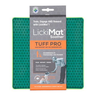 LickiMat Soother Tuff PRO Slow Feeder Mat Green | Henlo Pets