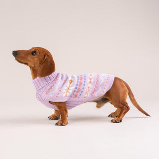 Alqo Wasi Lavender Sunrise Alpaca Dog Sweater | Henlo Pets