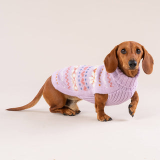 Alqo Wasi Lavender Sunrise Alpaca Dog Sweater | Henlo Pets