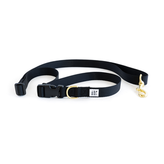 Dog + Bone Adjustable Leash - Black | Henlo Pets