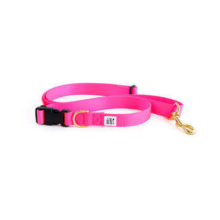 Dog + Bone Adjustable Leash - Hot Pink | Henlo Pets