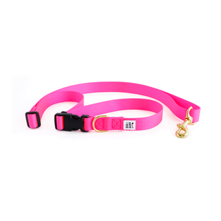 Dog + Bone Adjustable Leash - Hot Pink | Henlo Pets