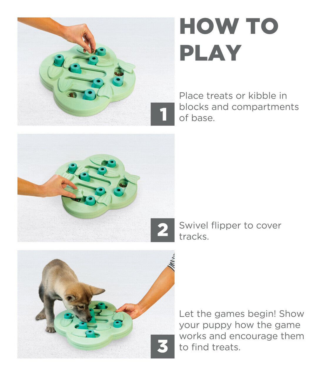 Nina Ottosson - Hide & Slide Interactive Puzzle Dog Toy for Puppies - Henlo Pets