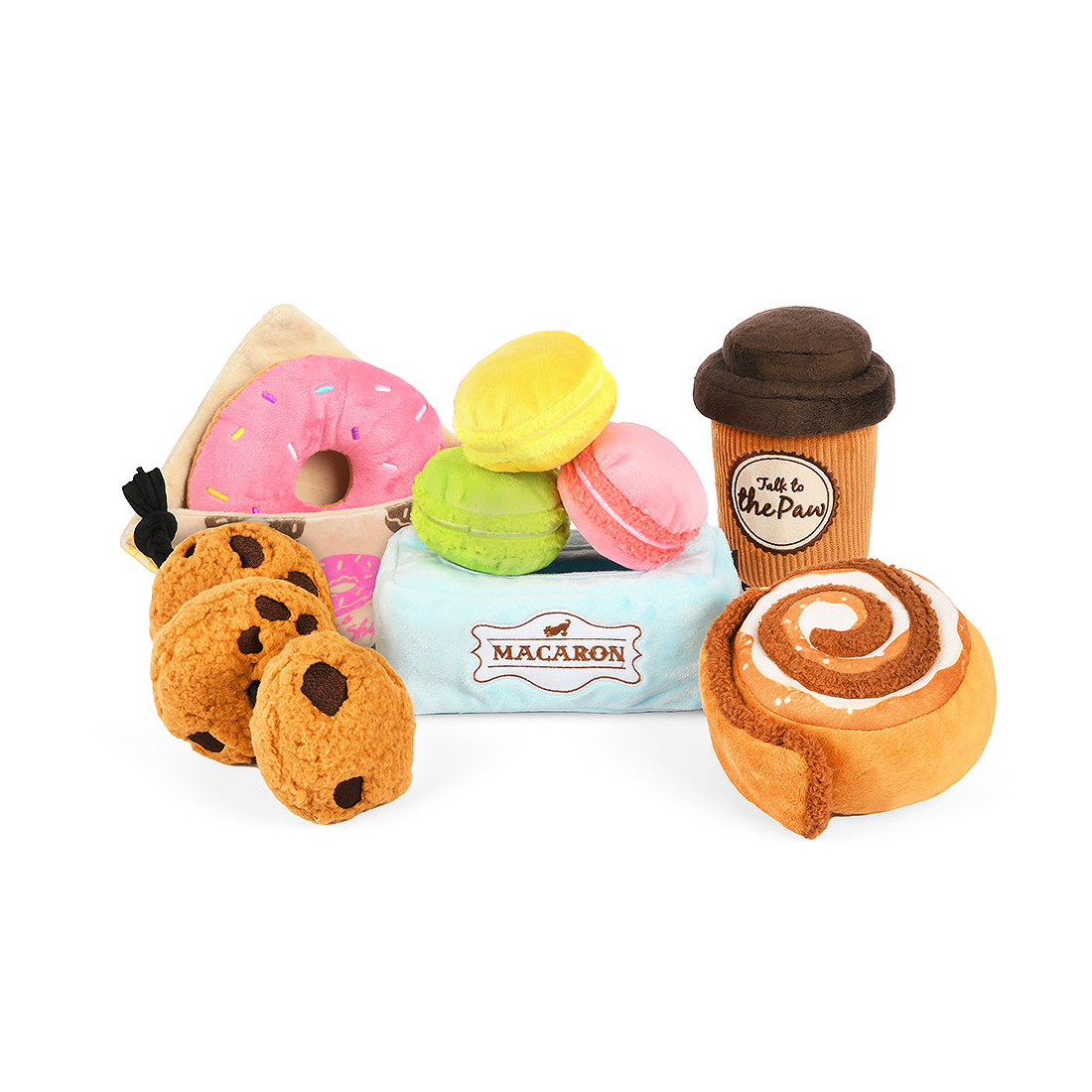 P.L.A.Y. Pup Cup Cafe Plush Dog Toy Collection Henlo Pets