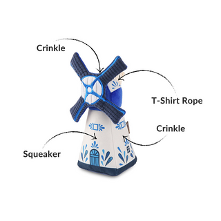 P.L.A.Y. Totally Touristy Dutch Windmill Plush Dog Toy | Henlo Pets