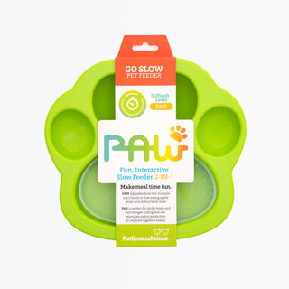 PetDreamHouse PAW 2-in-1 Slow Mini Slow Feeder & Lick Pad Green | Henlo Pets