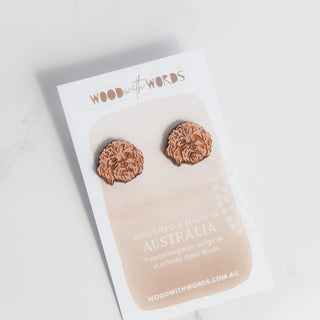 Poodle Cavoodle - Wooden Stud Earrings | Henlo Pets