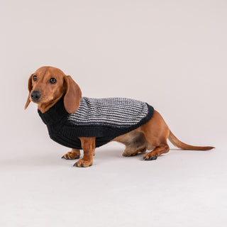 Alqo Wasi Popcorn Black Alpaca Dog Sweater | Henlo Pets